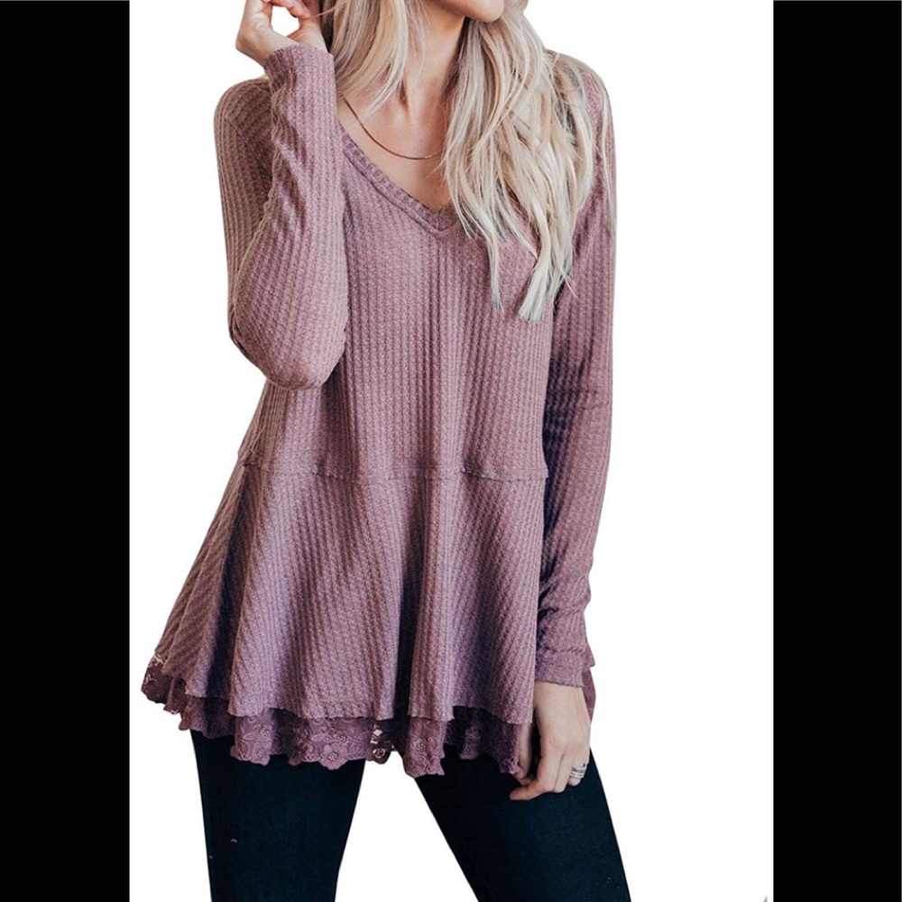 Mary Kate Waffle Knit Top